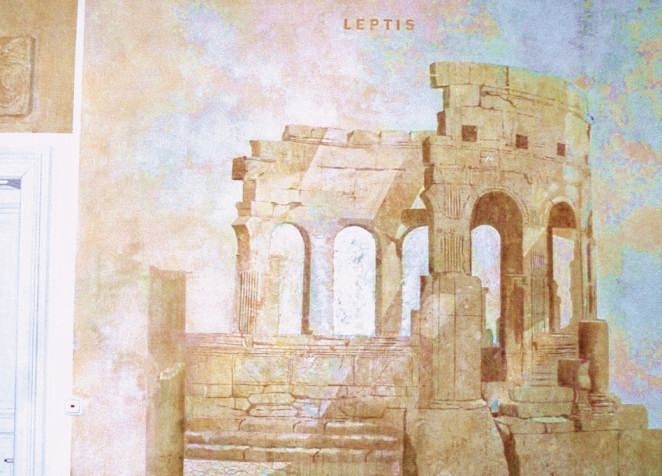 Fresko des Augustus-Forum in Leptis Magna.